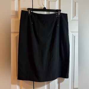 AB Studio Classic Black Pencil Skirt